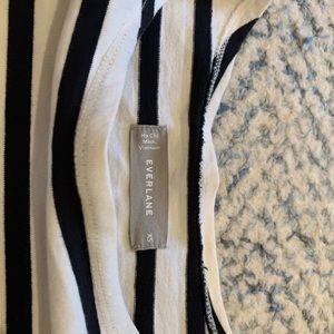 Everlane cropped Breton stripe shirt